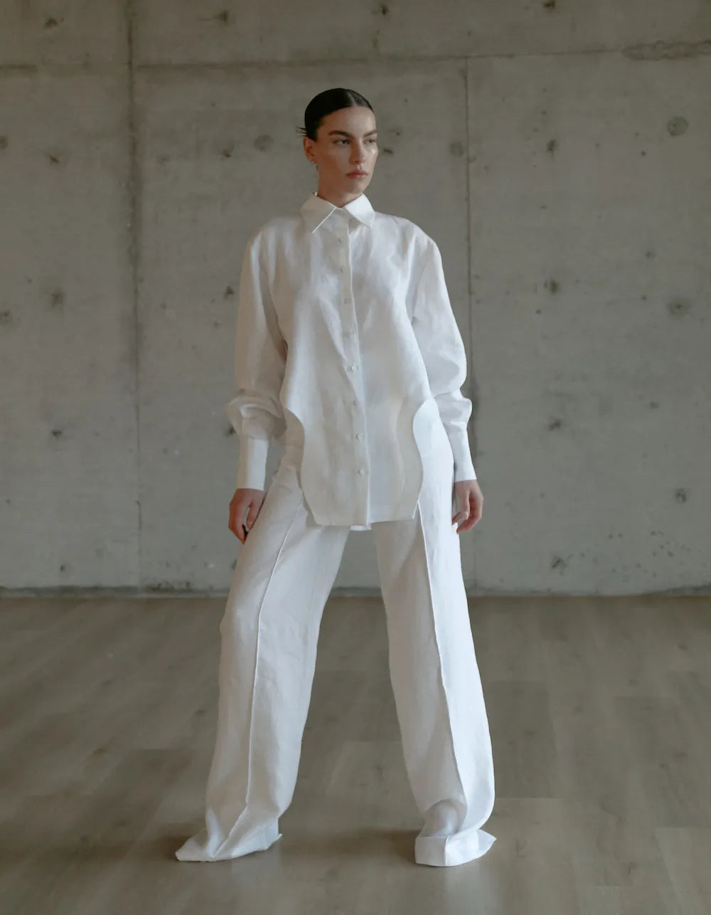 Affra White Linen Shirt