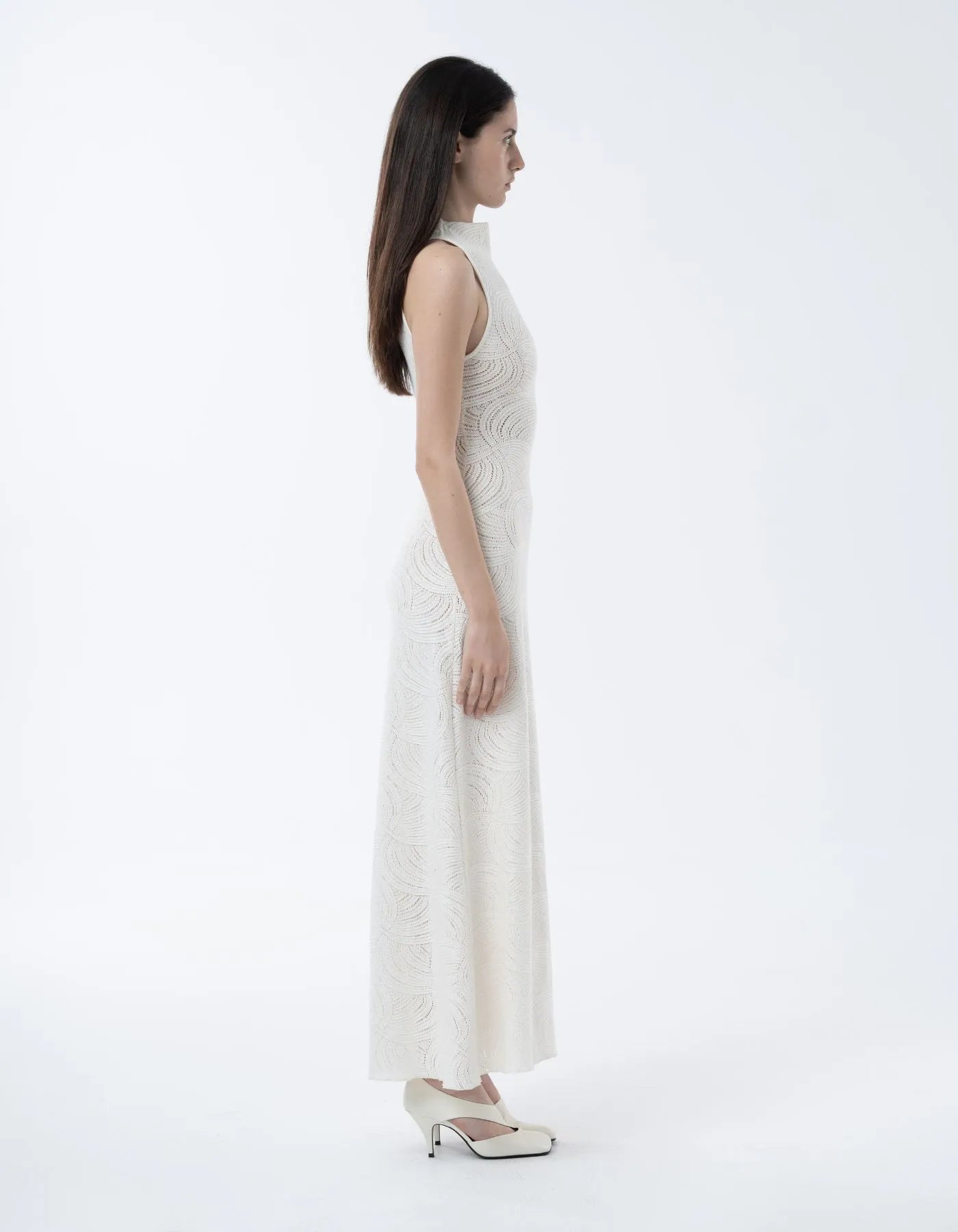 SHERINA White Knit Dress