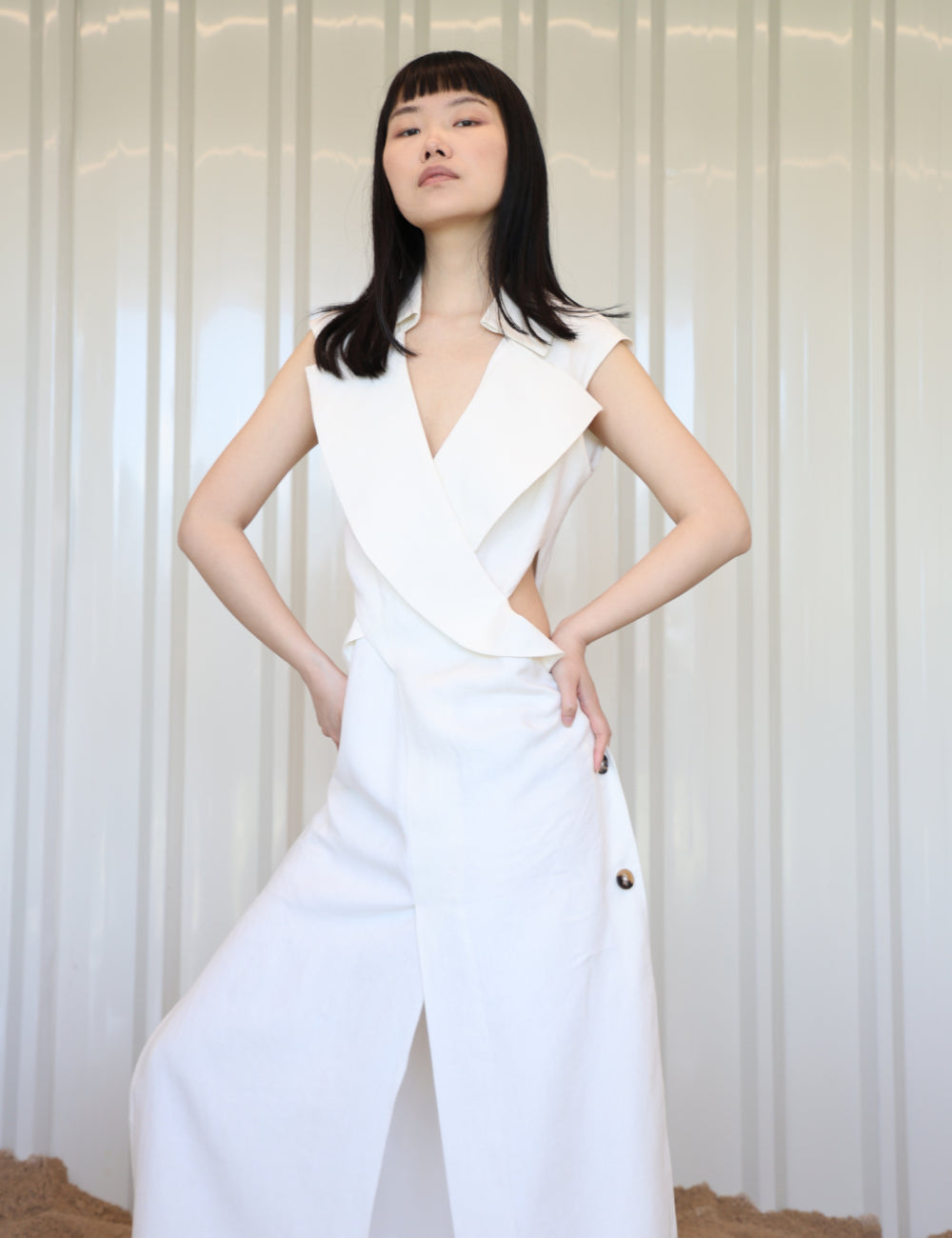 Xenia Linen Midi Dress