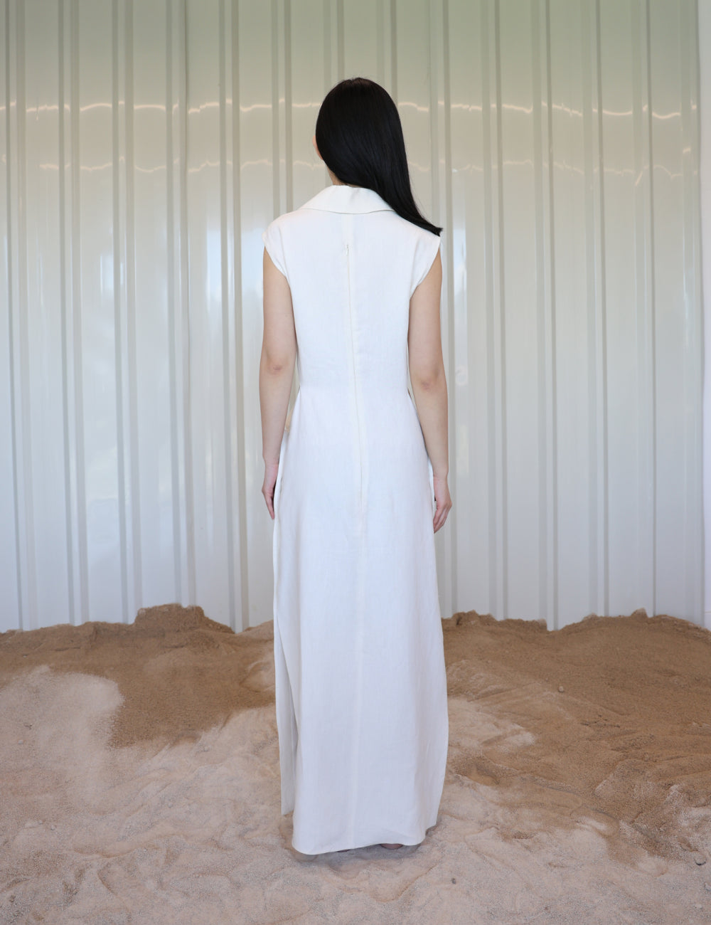 Xenia Linen Midi Dress
