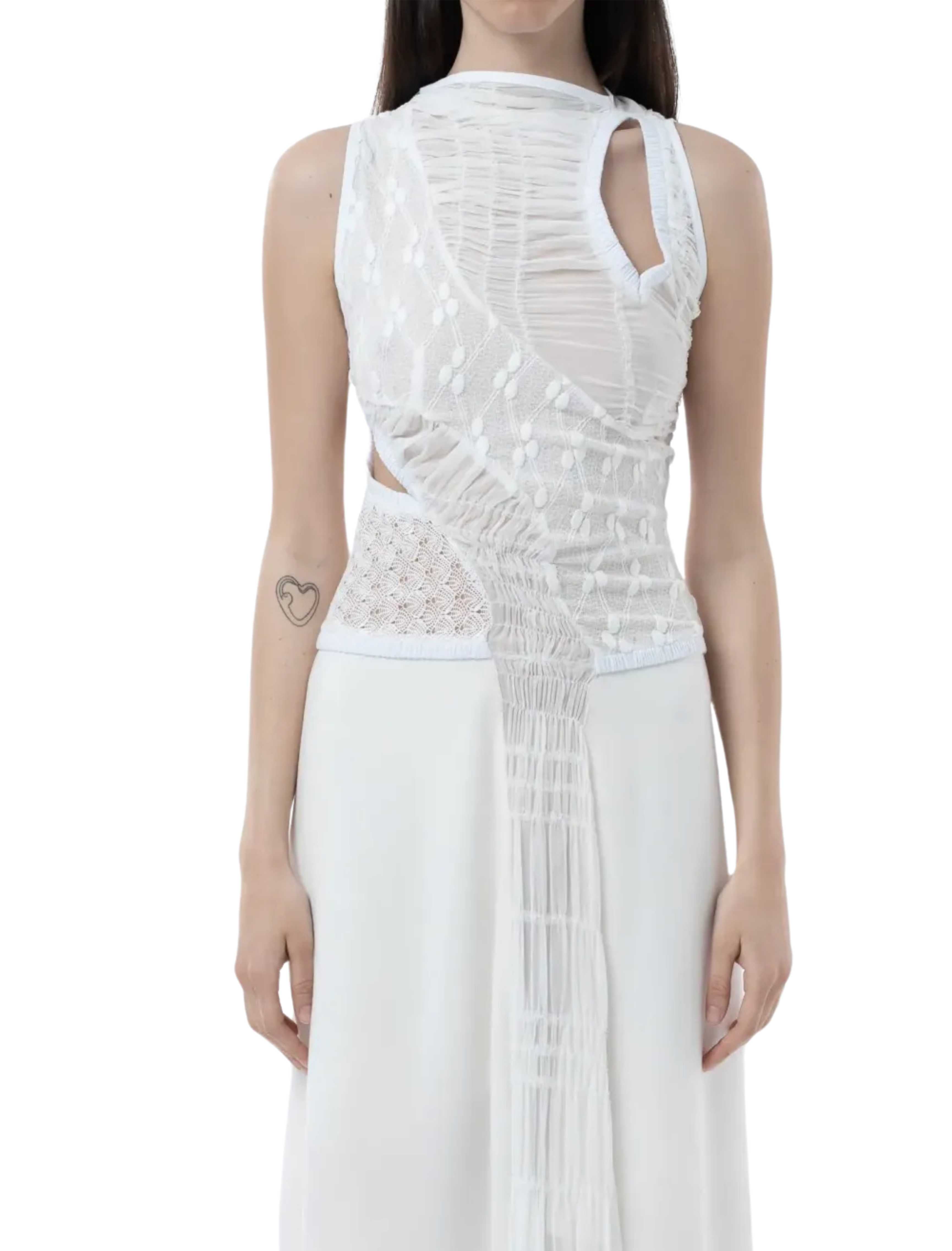 Molka White Midi Dress