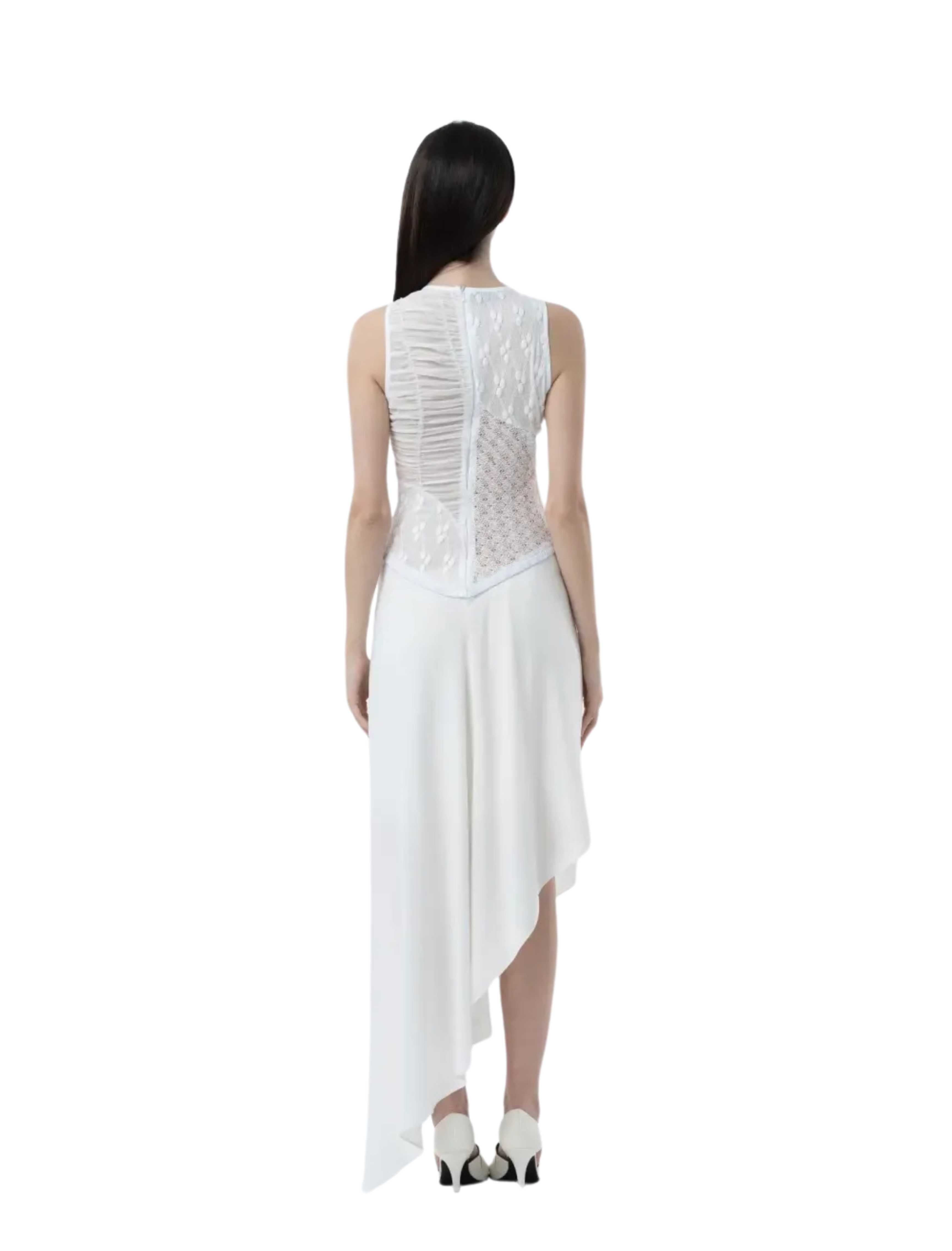 Molka White Midi Dress
