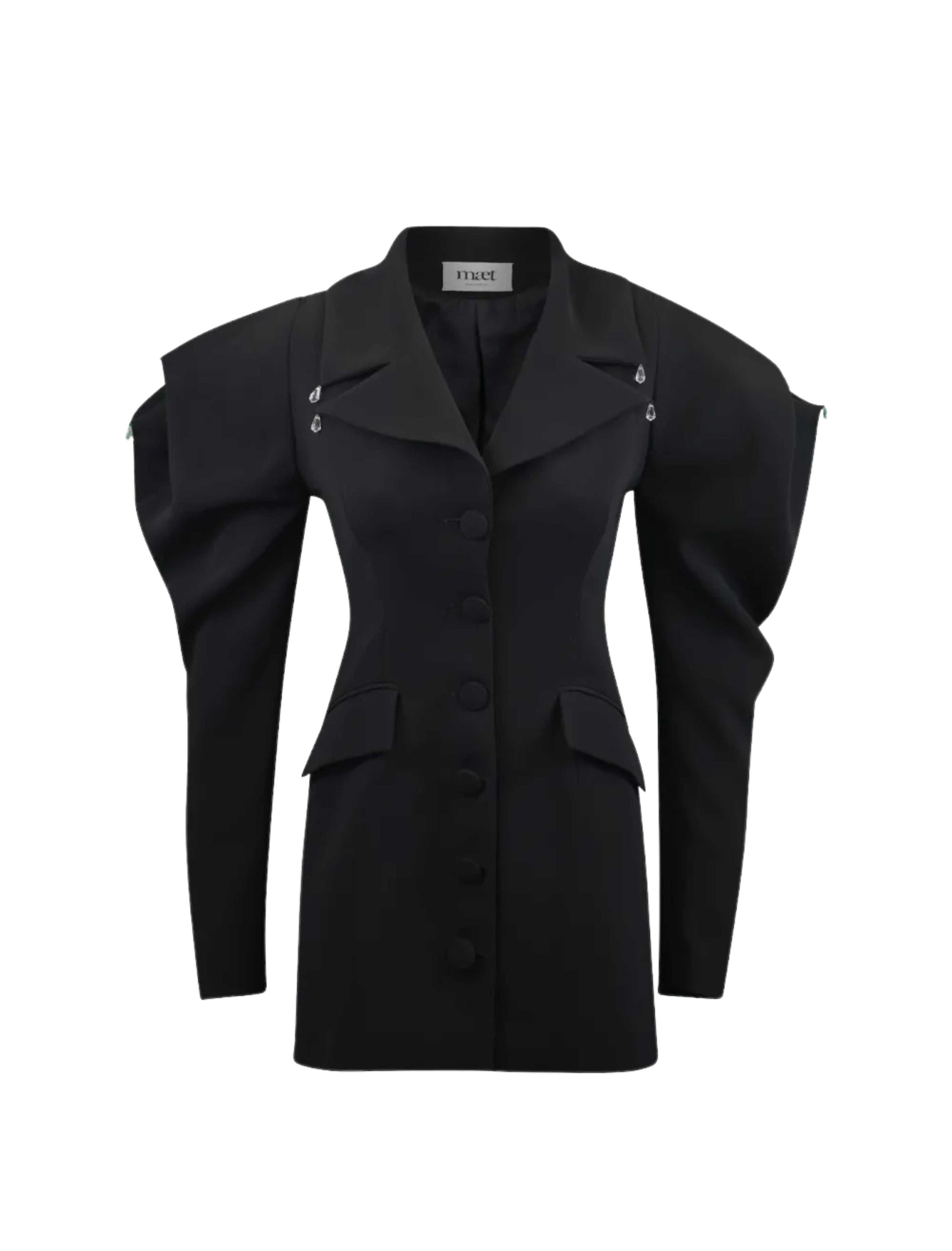 Narte Mini Dress with Puffy Sleeves