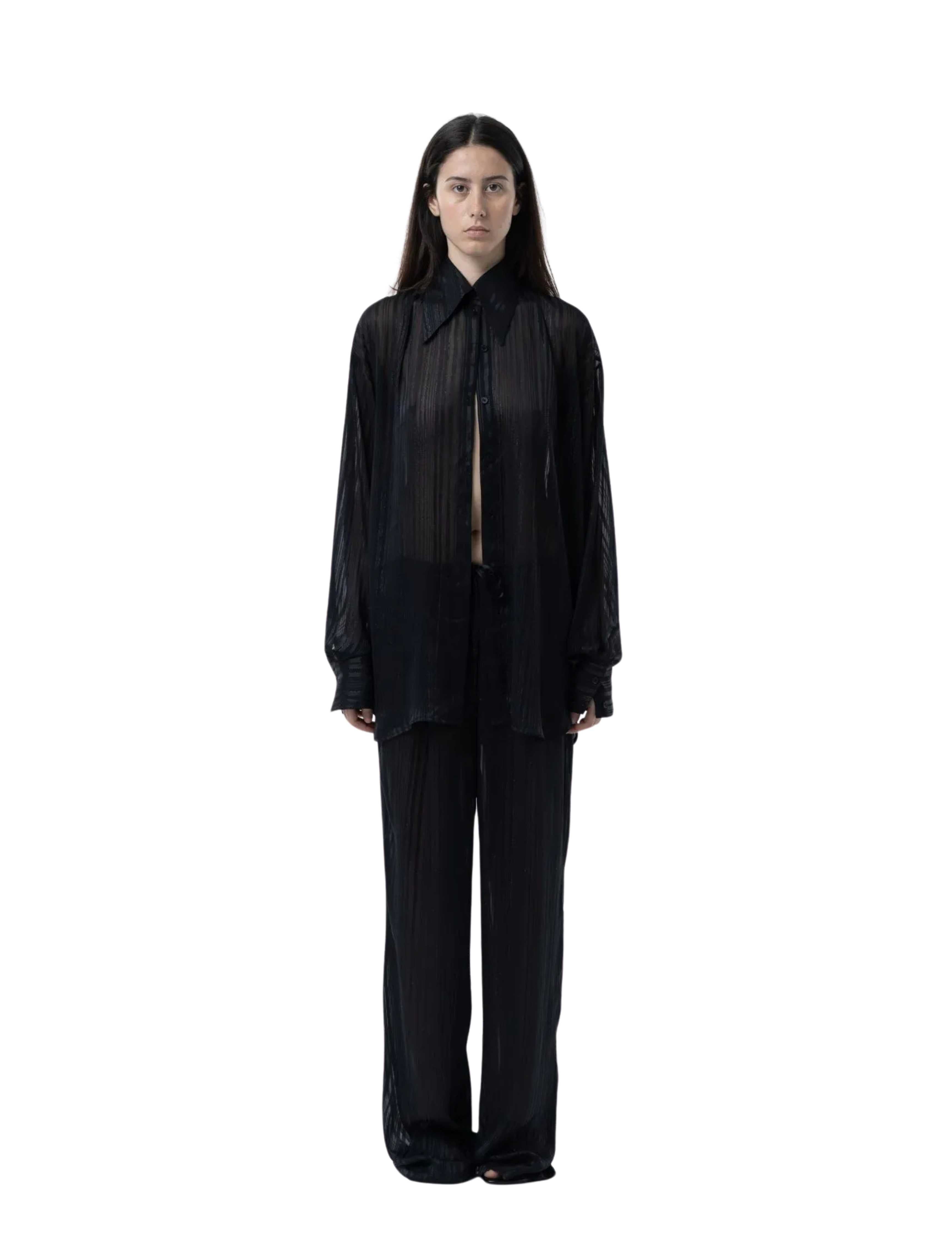 Yerela Black Sheer Shirt