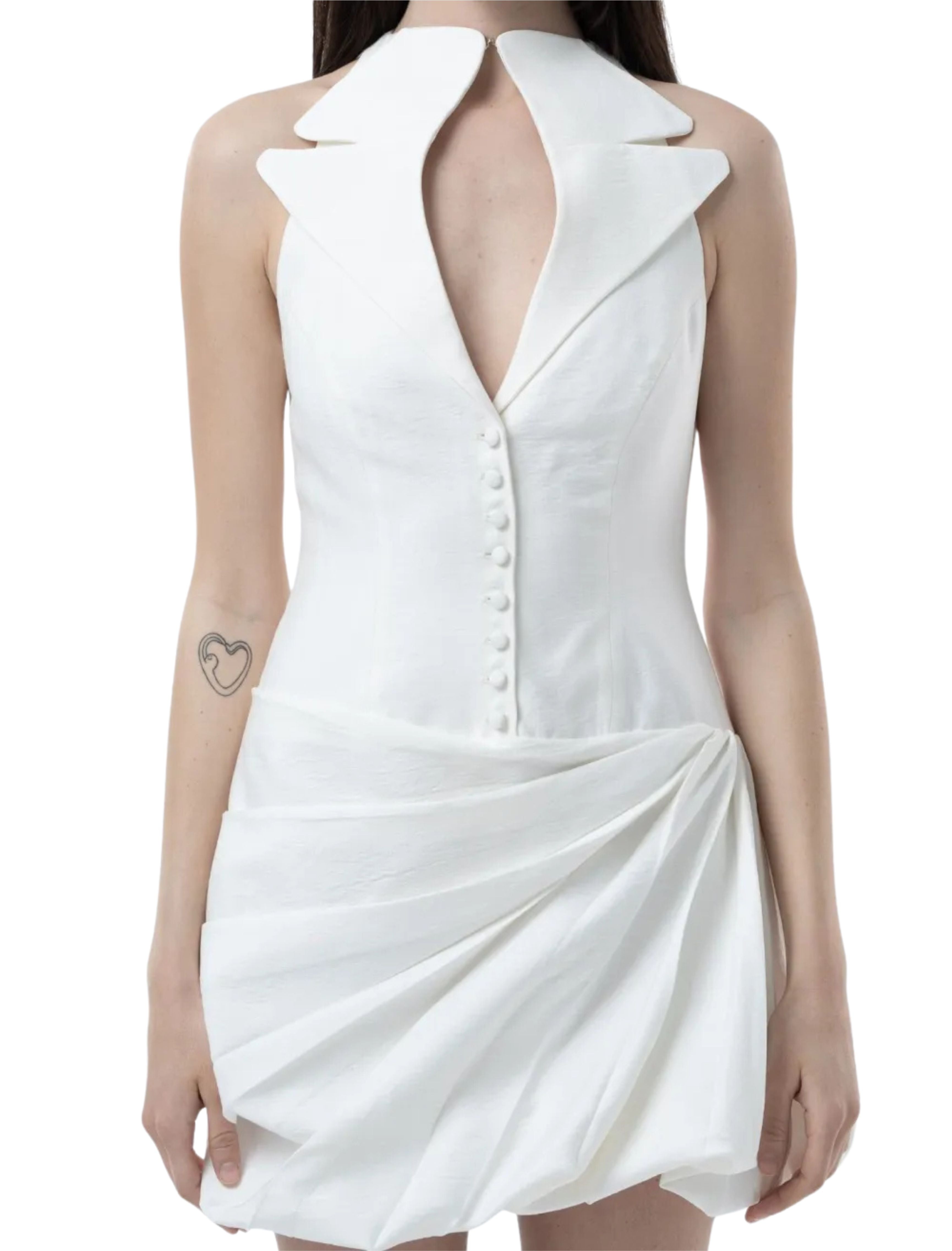 Dennisya White Mini Dress