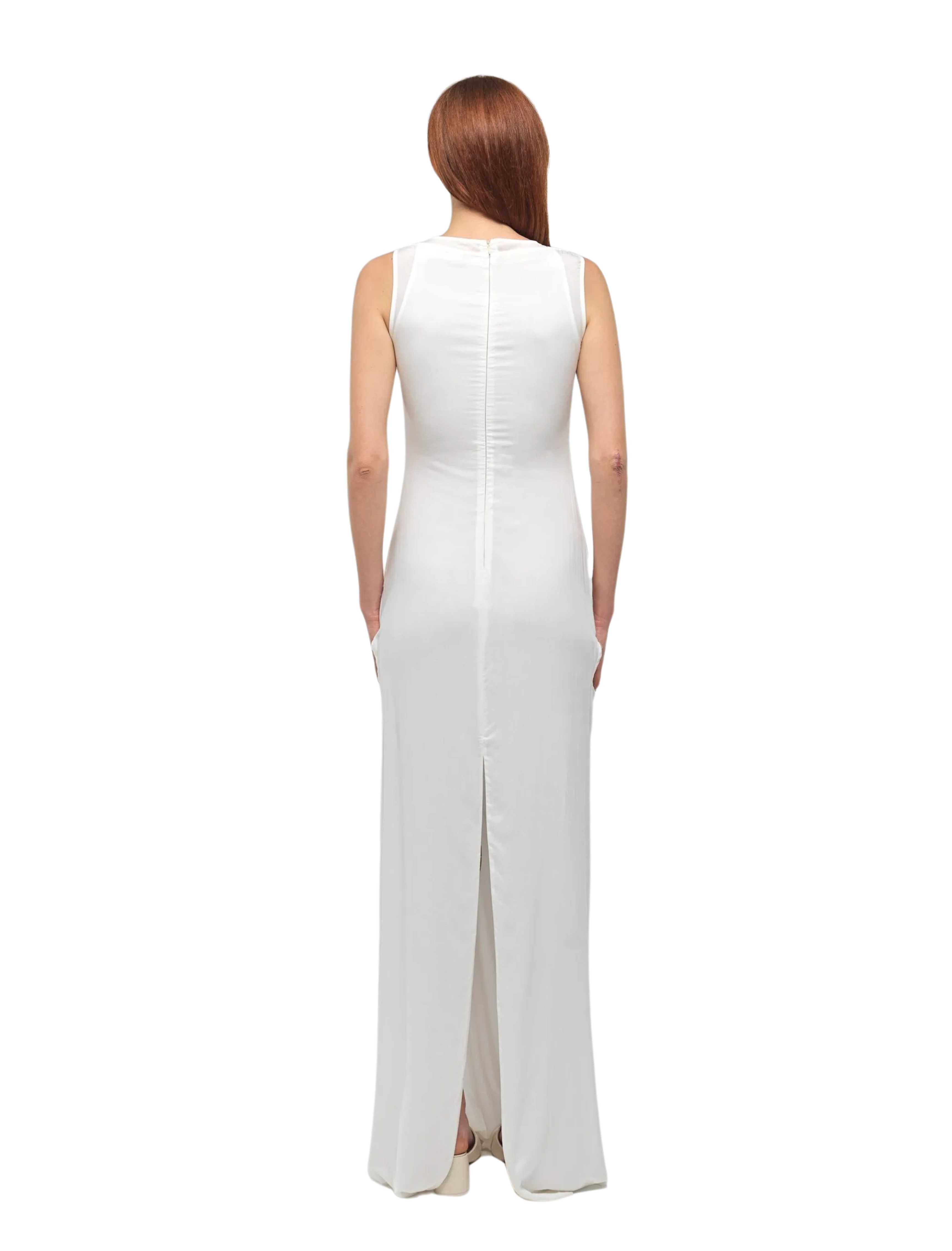 Zirdi White Cut-out Long Dress