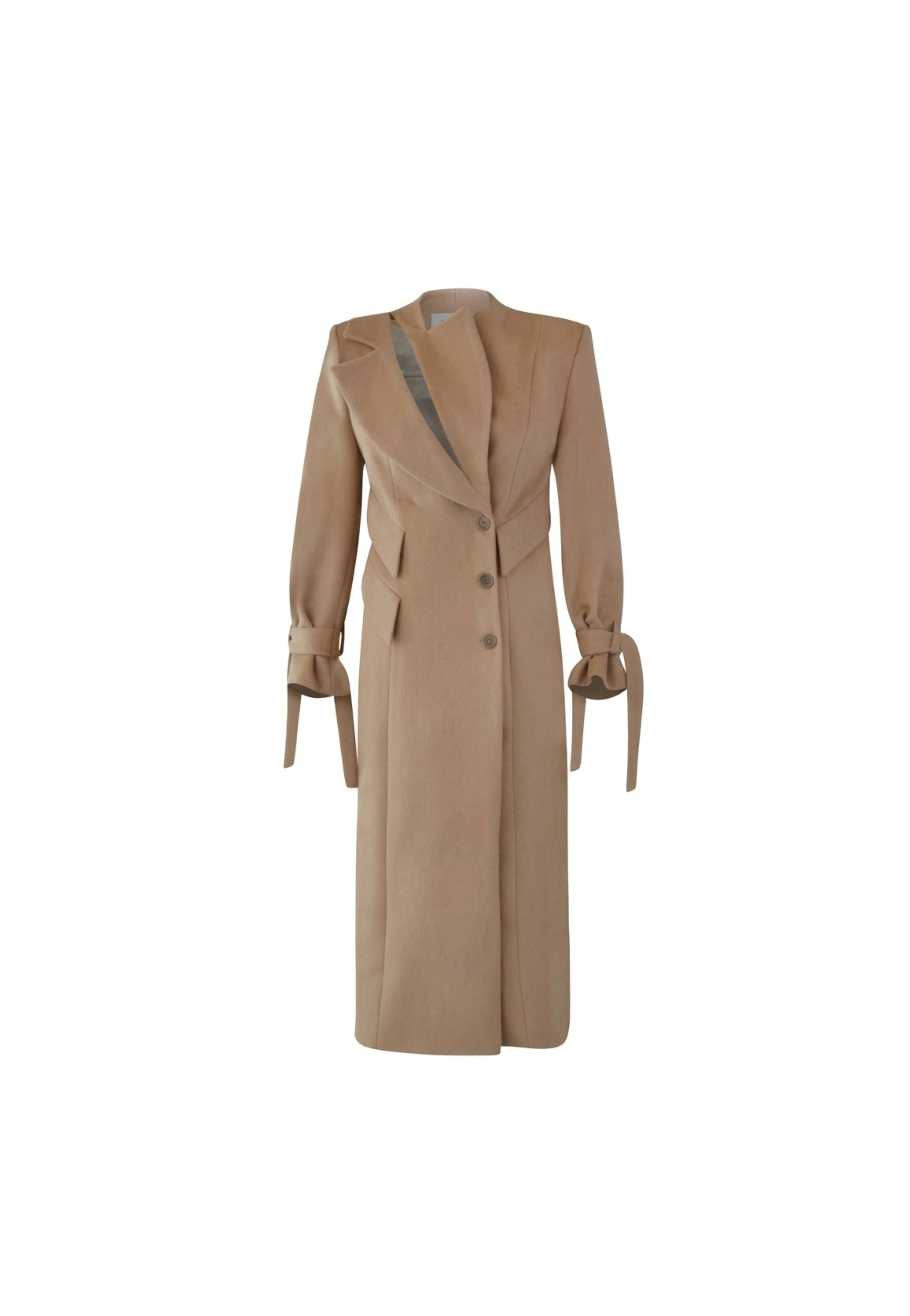 ZANE Cashmere Long Beige Coat