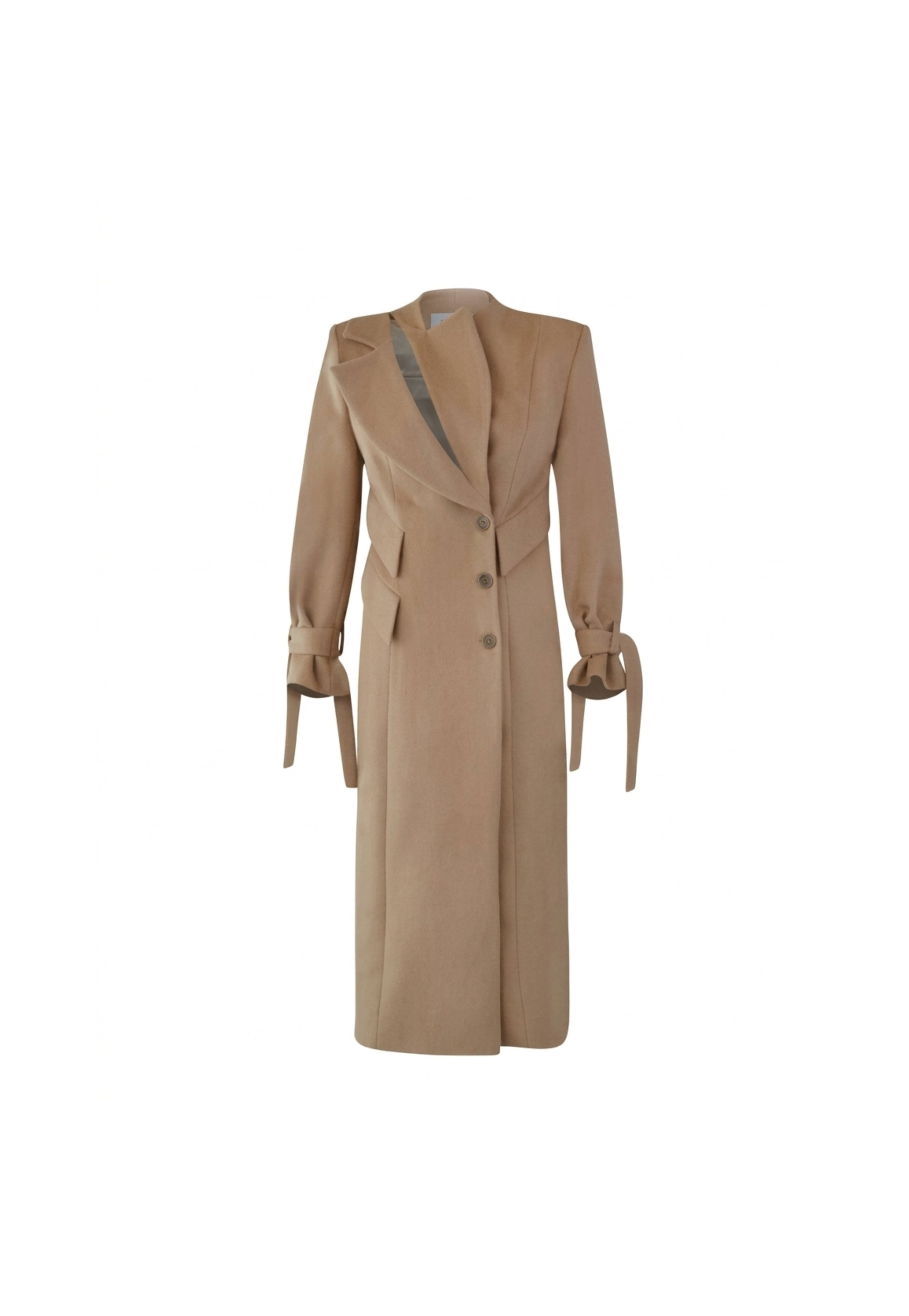 ZANE Cashmere Long Beige Coat