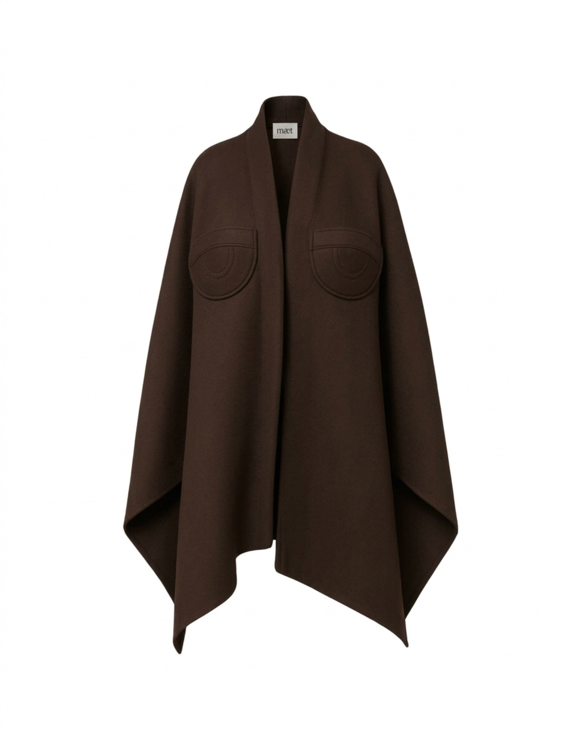 IBE Brown Cashmere Poncho Scarf