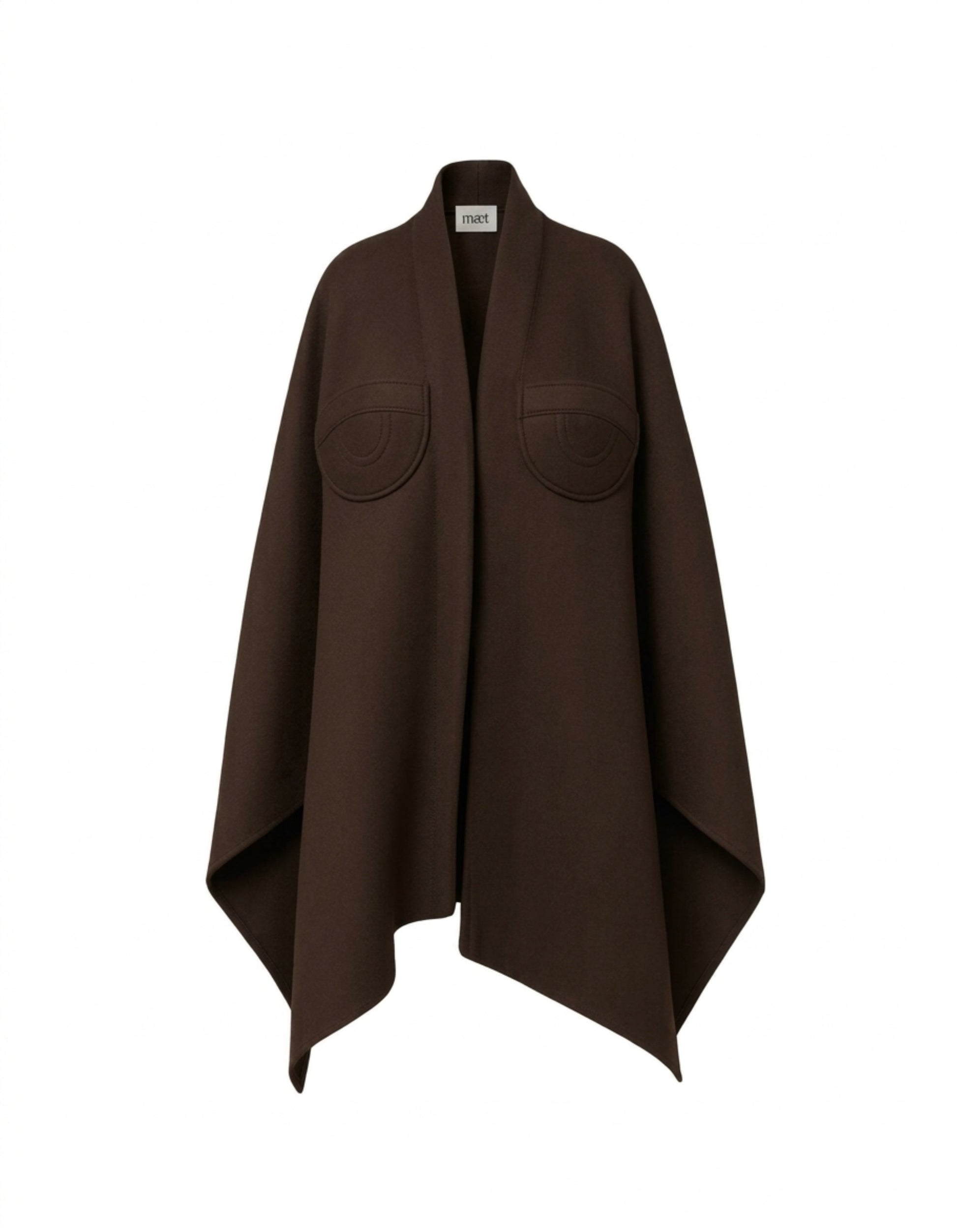 IBE Brown Cashmere Poncho Scarf