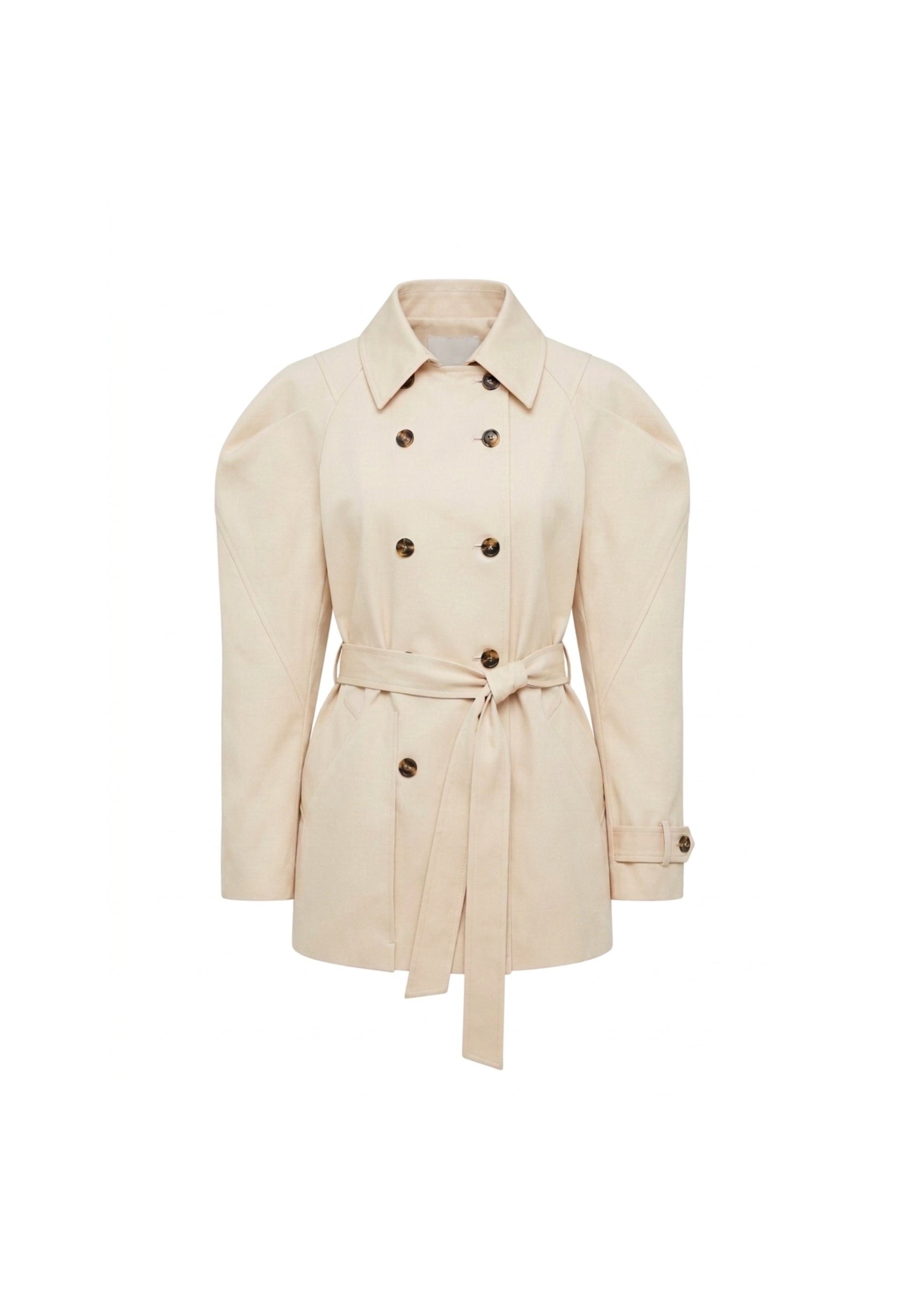ETLAR Short Trench Coat in Beige
