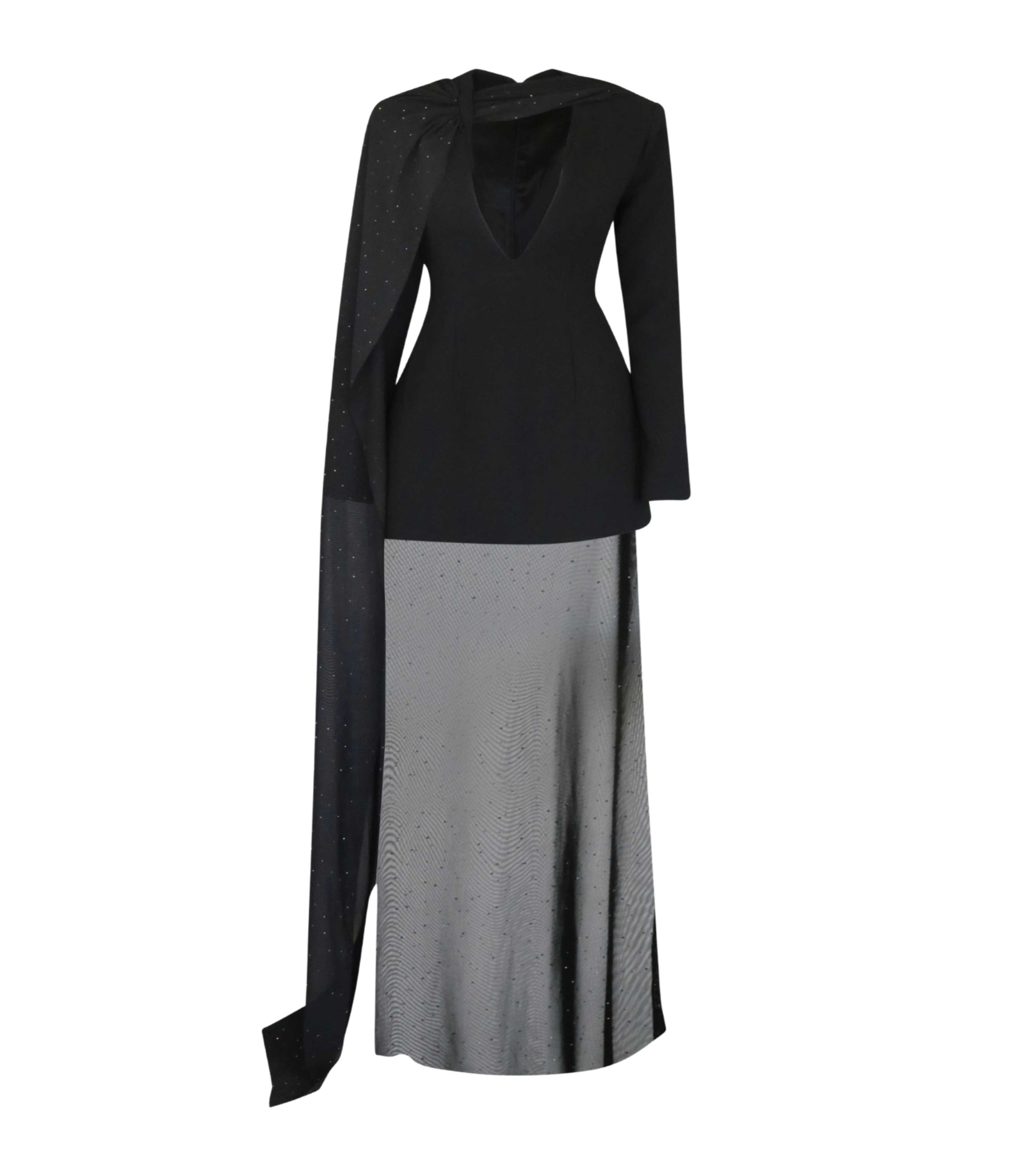 Molysa Party Long Sheer Dress
