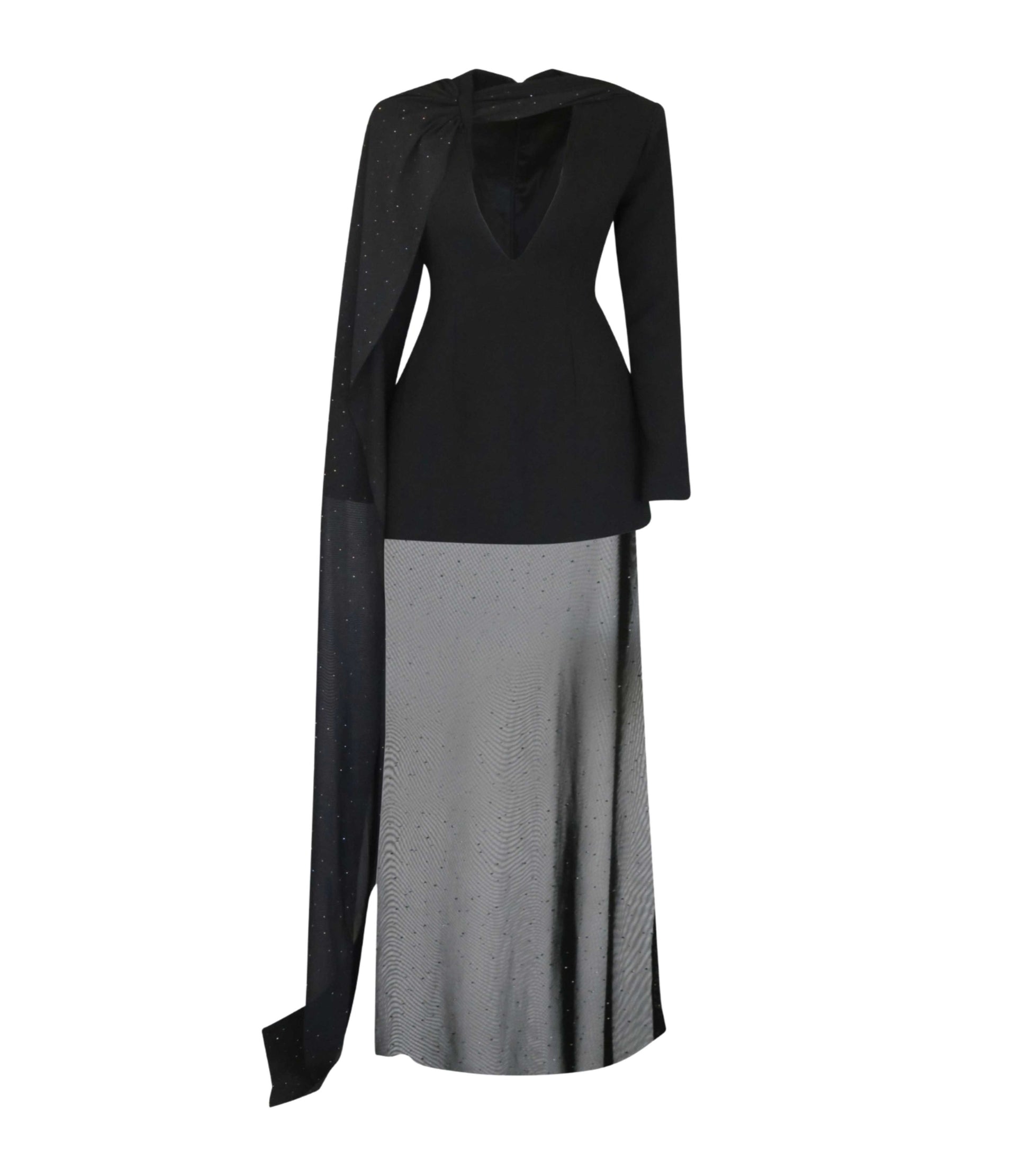 Molysa Party Long Sheer Dress