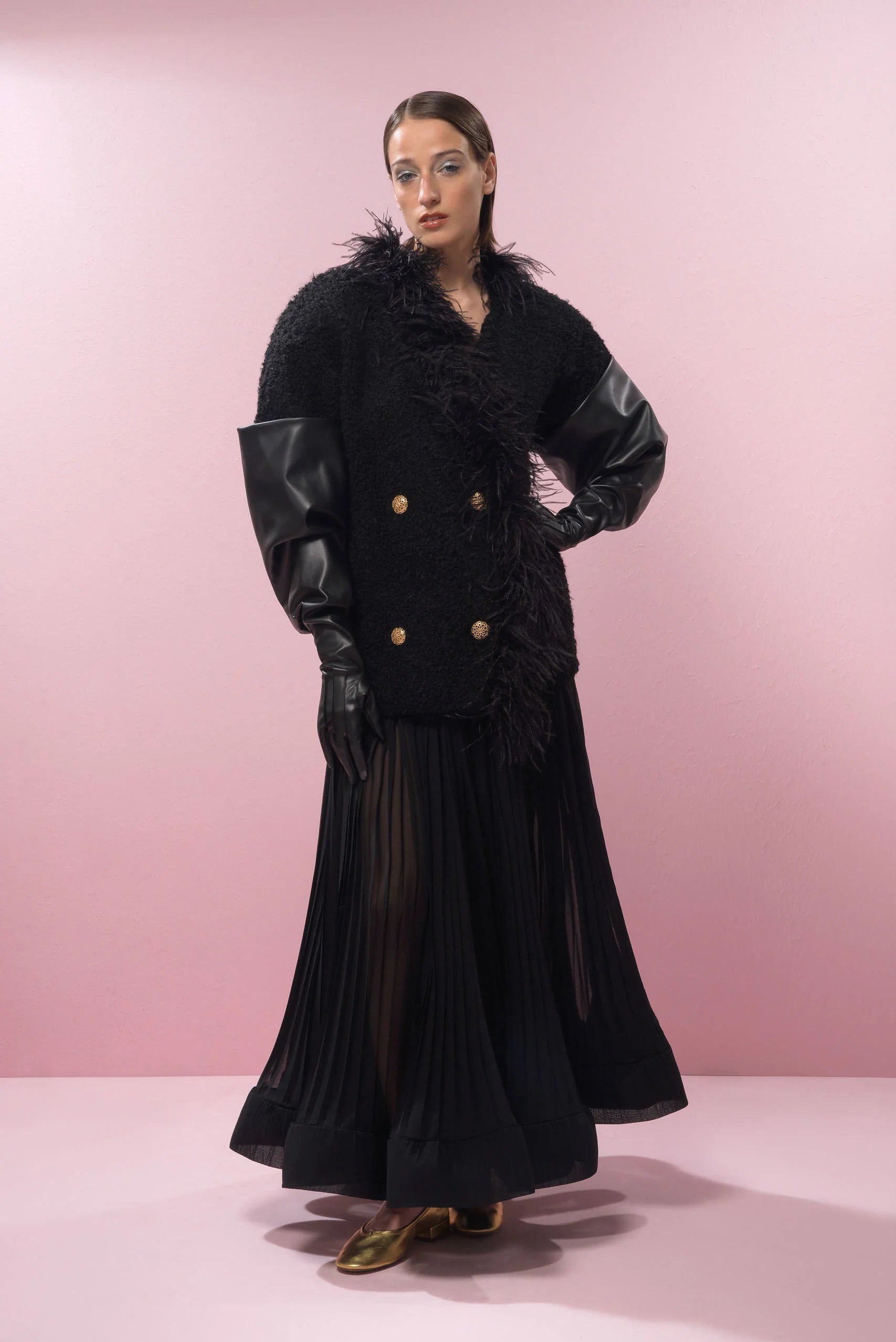 Perinne Black Skirt