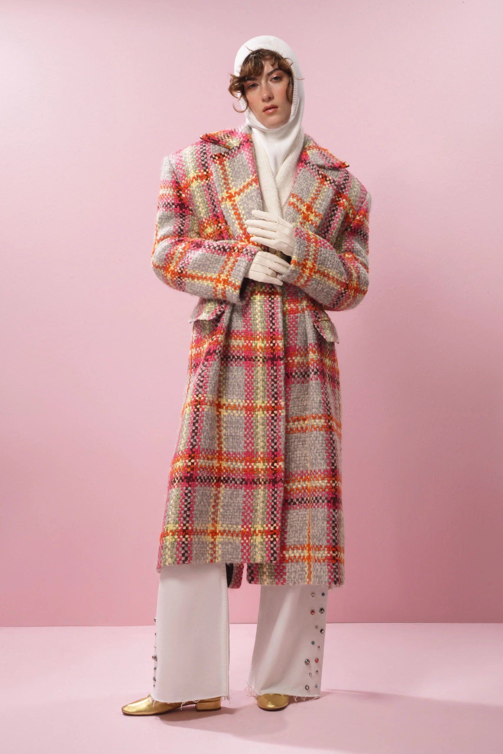 Tweed Orange Coat