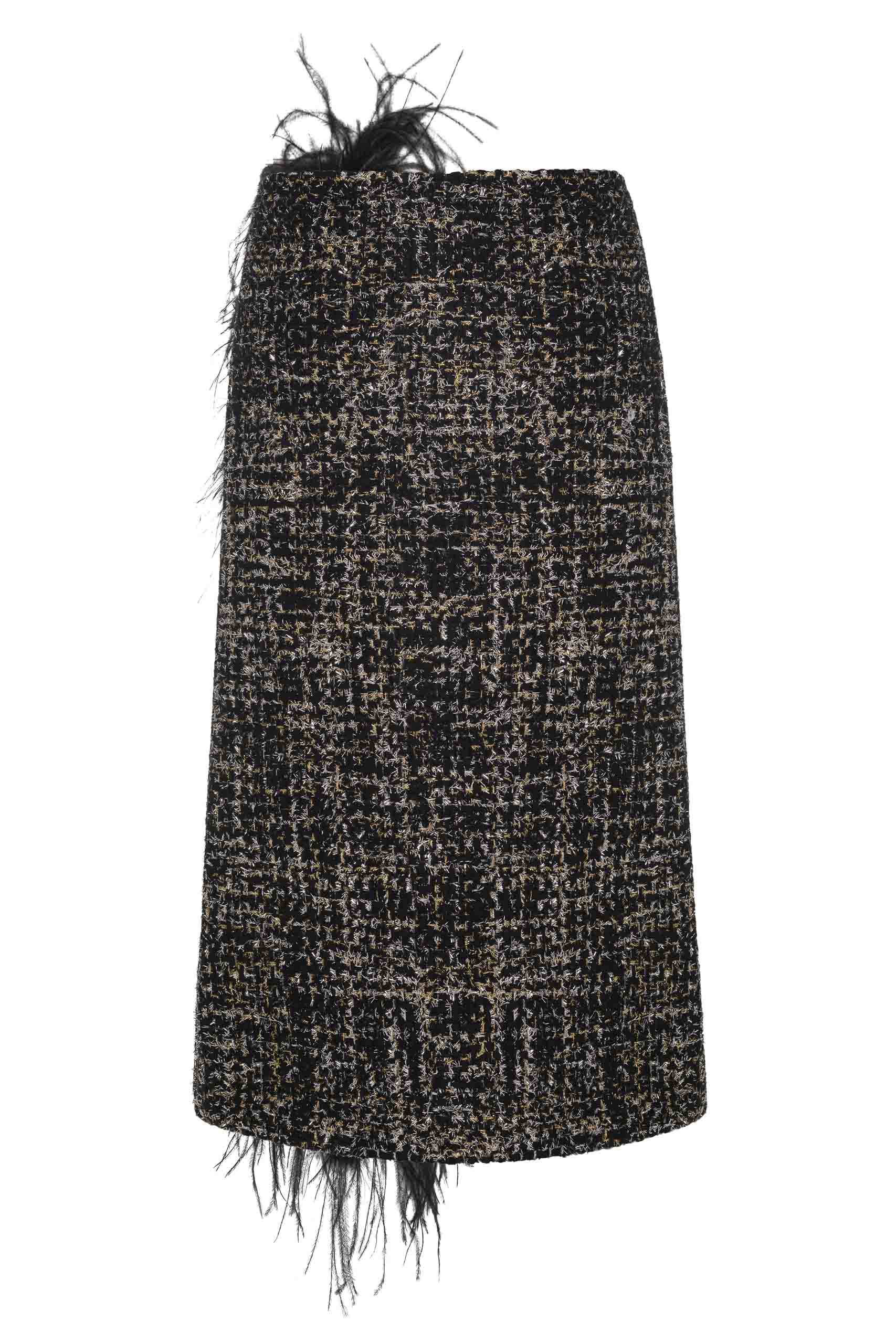 Tweed Boa Skirt