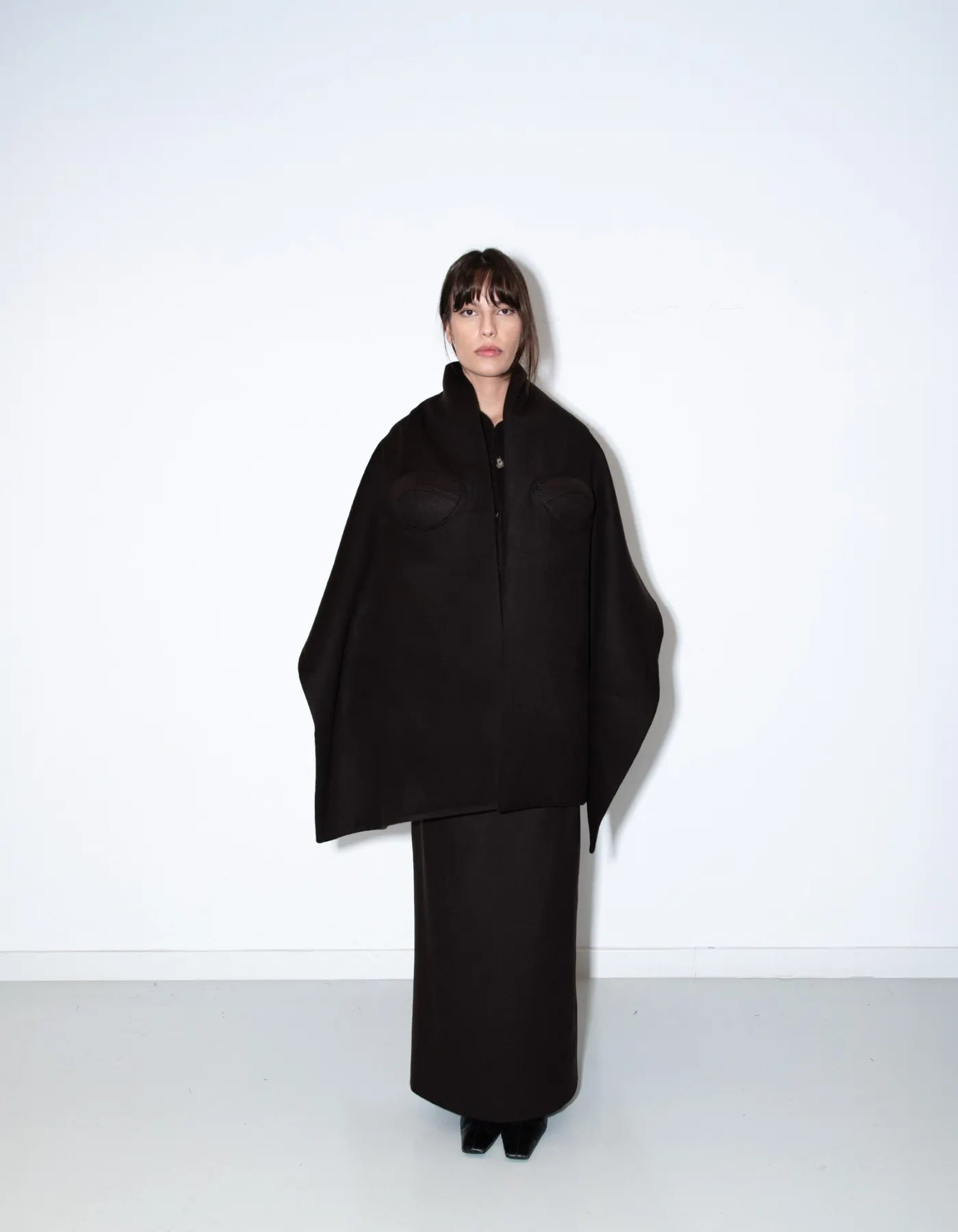 IBE Brown Cashmere Poncho Scarf
