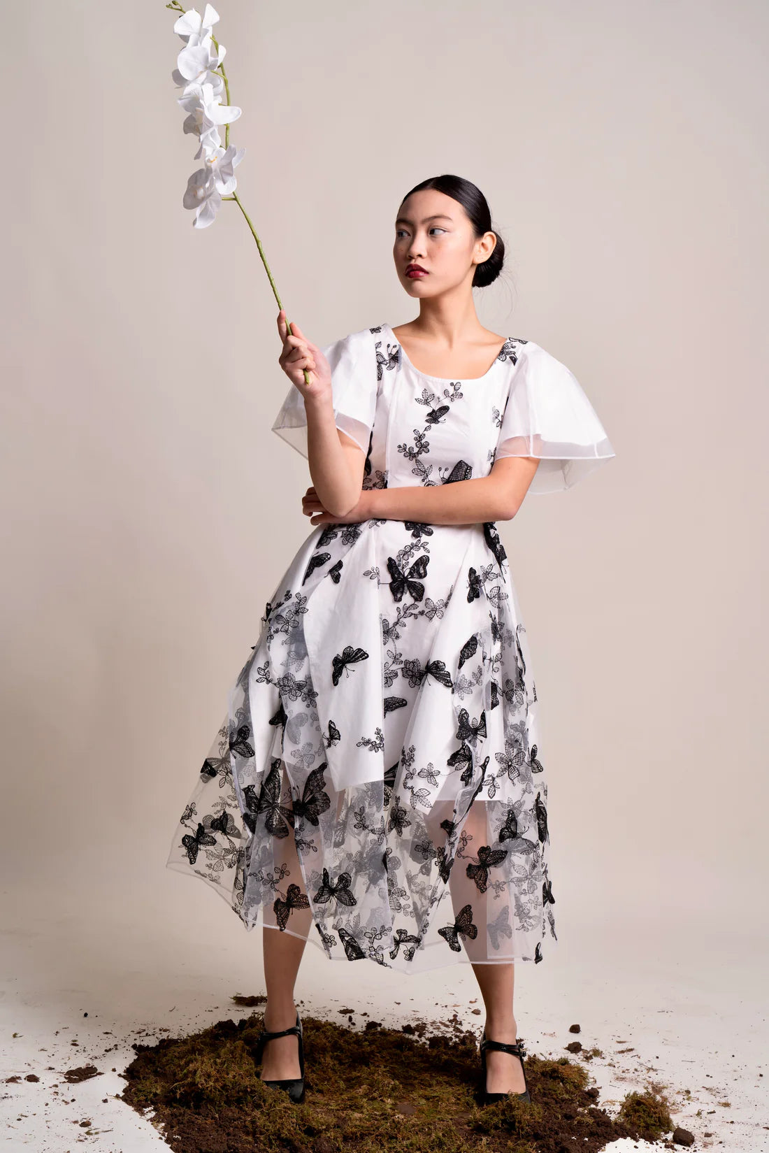 Butterfly Dress - White Or Black