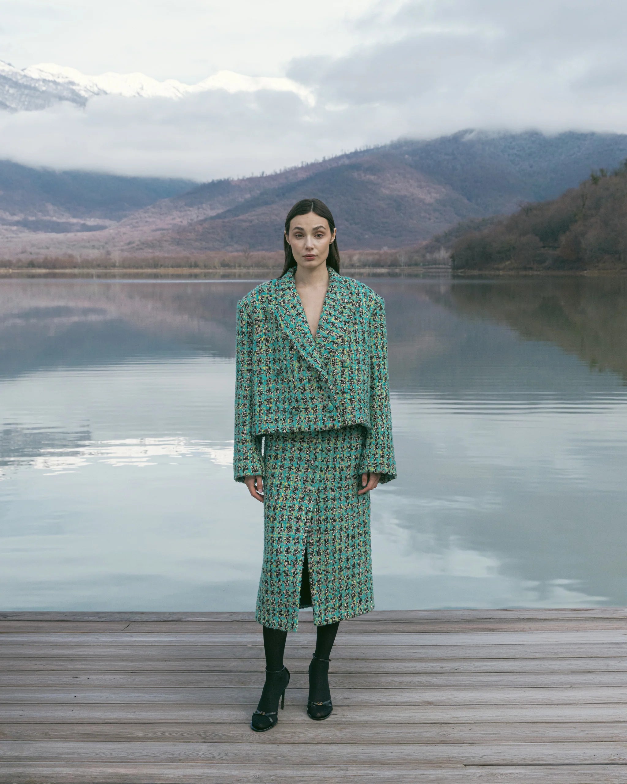 Boa Tweed Blazer Green