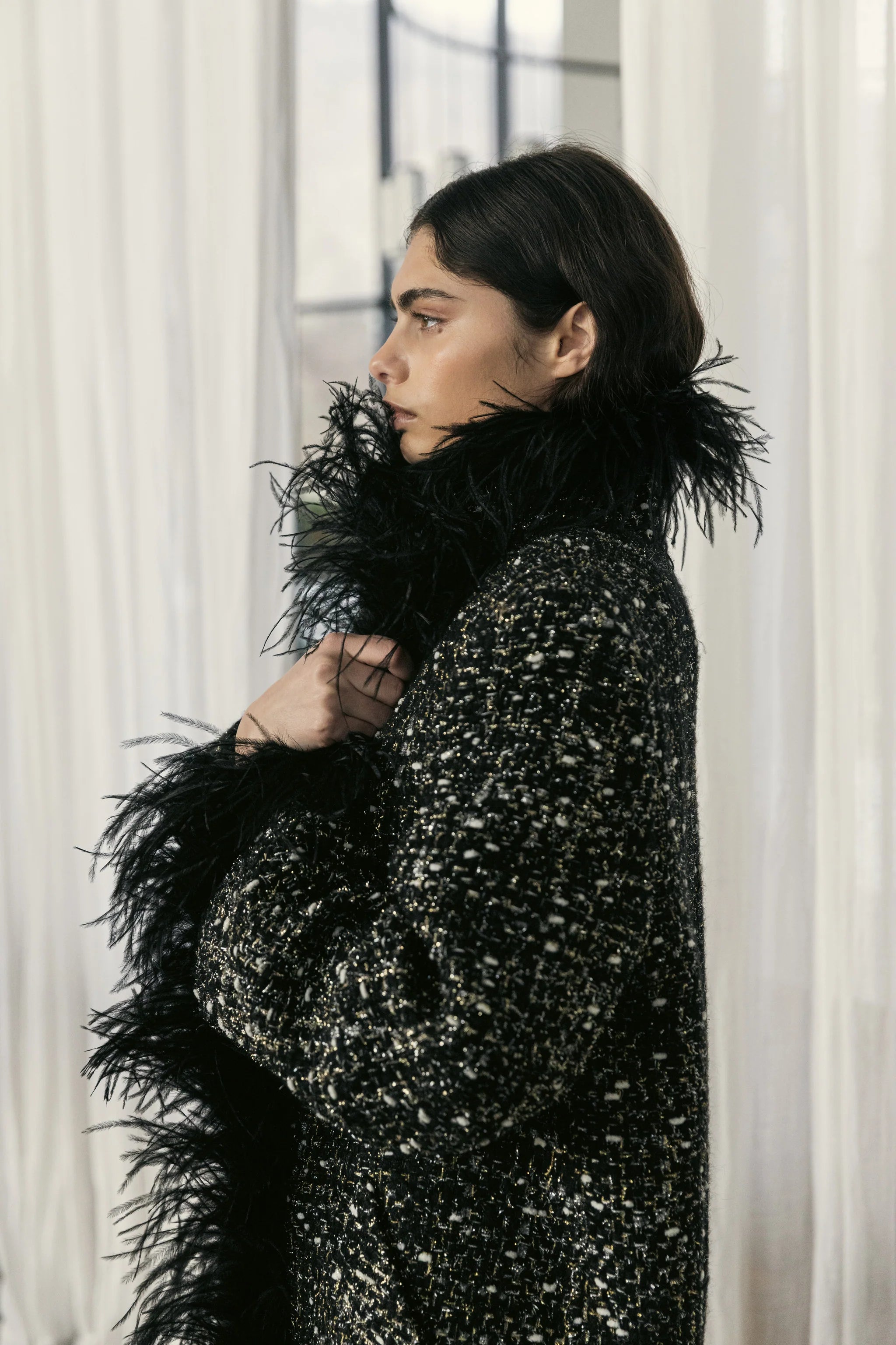 Boa Tweed Coat