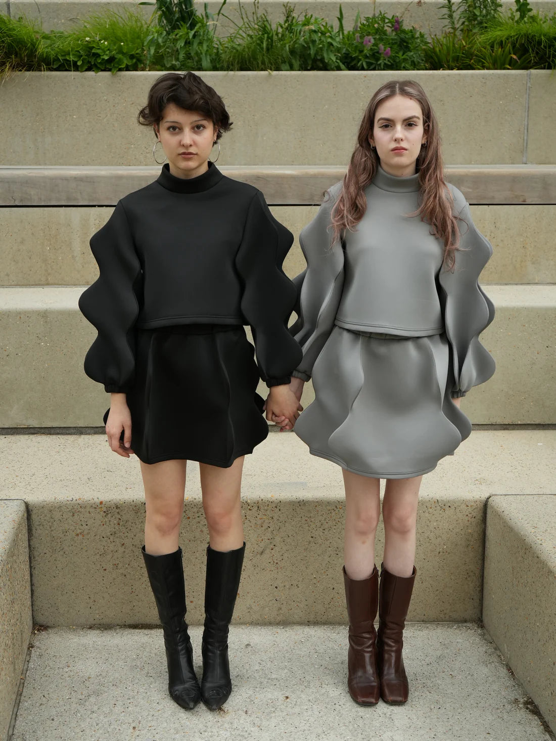 Wave Skirt Black or Grey