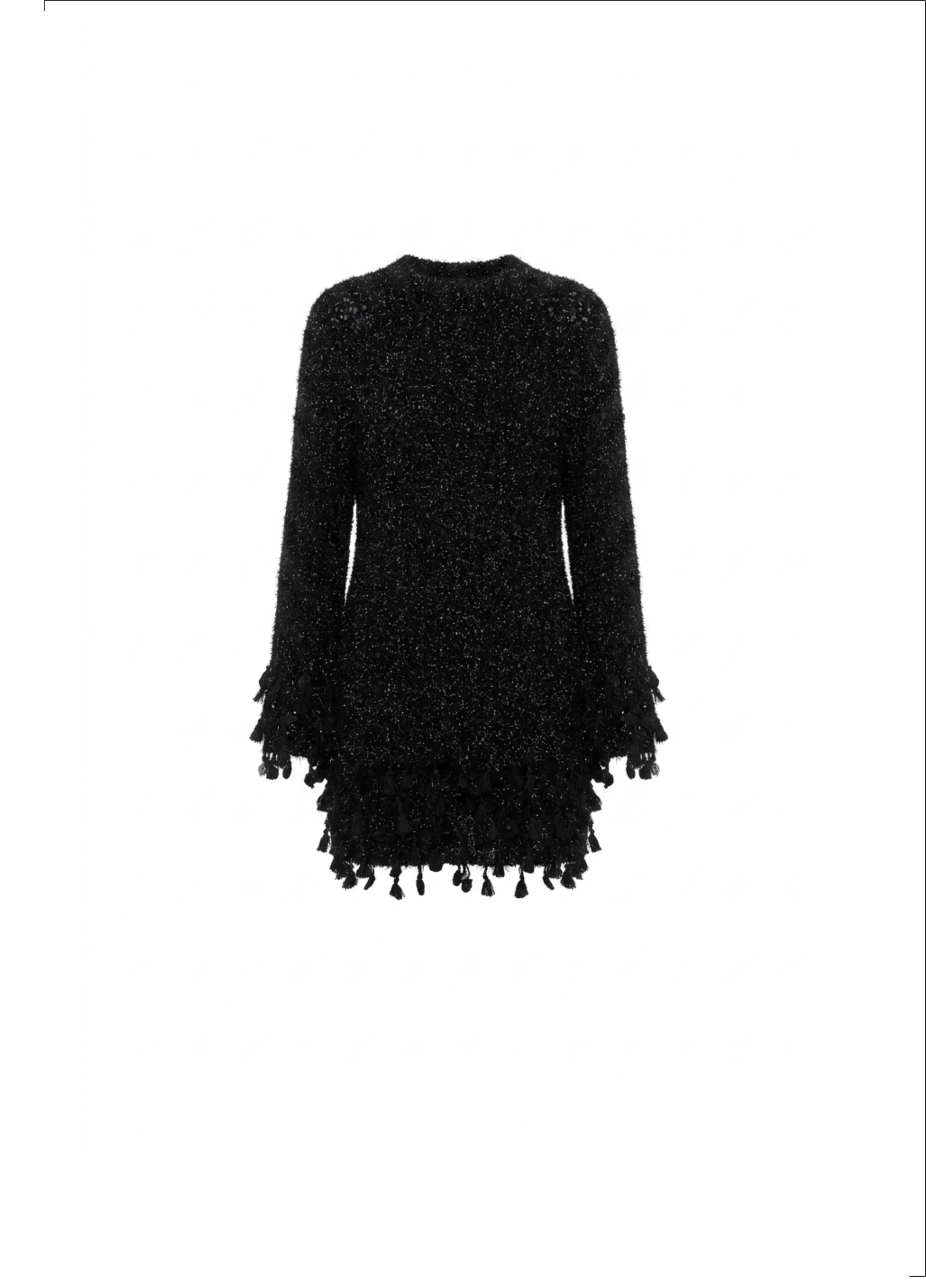 Black Shimmer Mini Dress