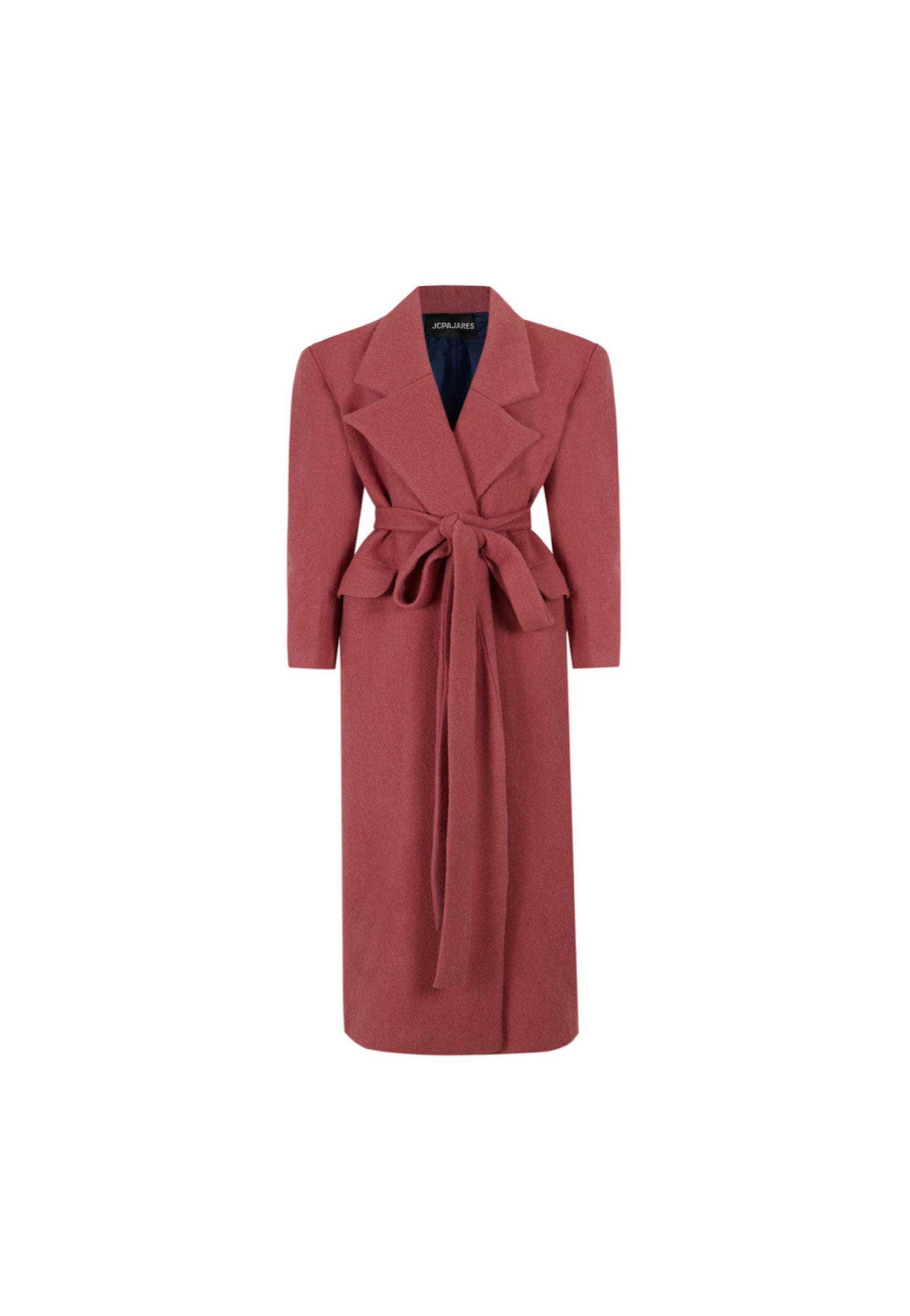 Pink Wool Maxi Coat