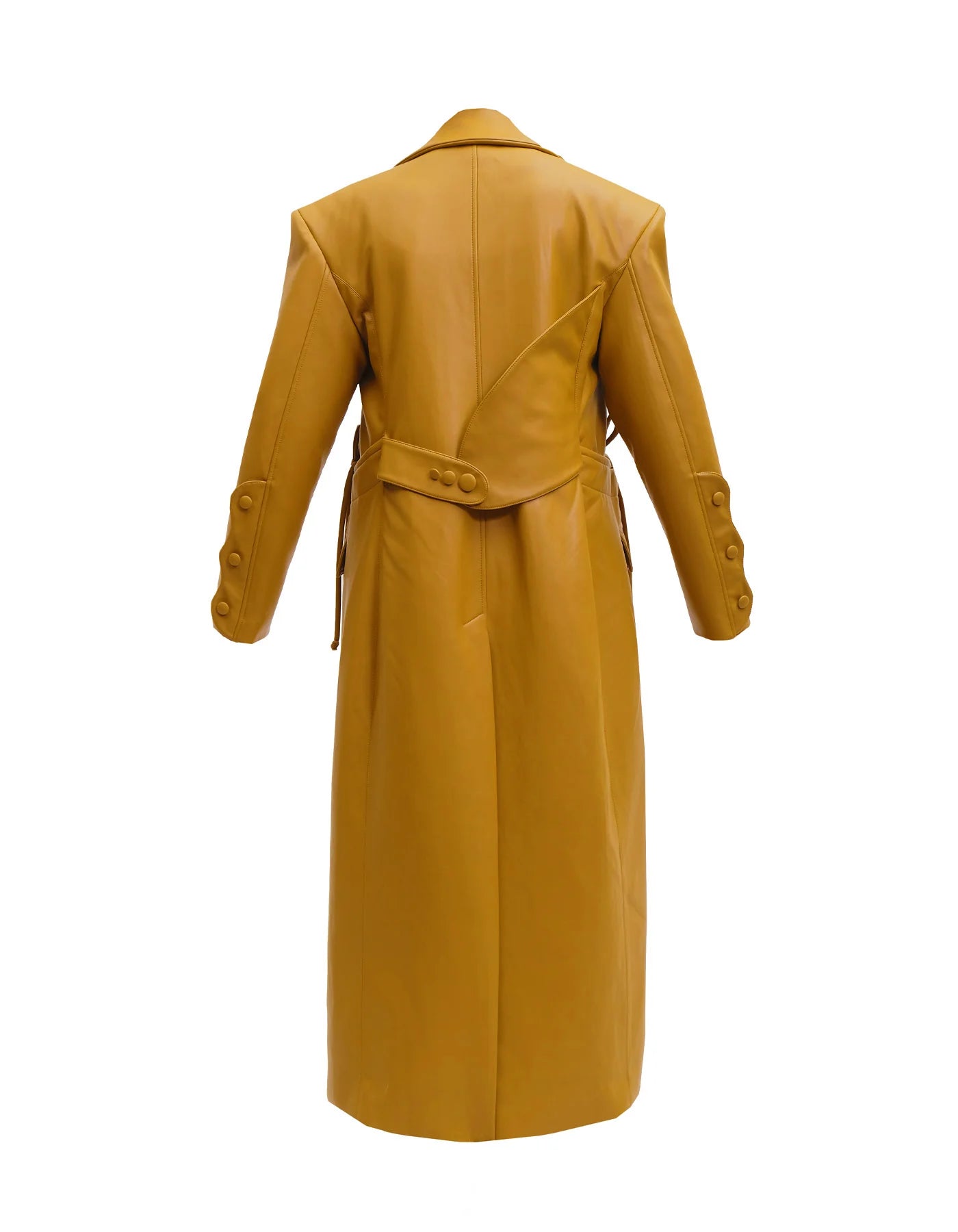 Structured Faux Leather Coat